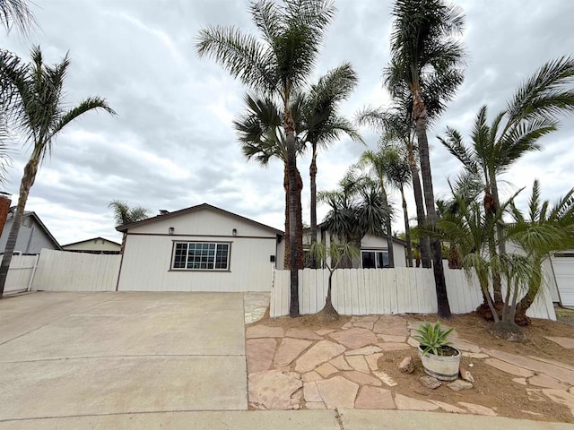 9944 Donner St, Santee, CA 92071 - view of front of property featuring fence and concrete driveway