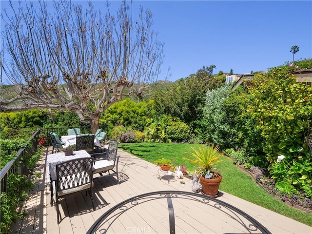 30915 Oceangrove Dr, Rancho Palos Verdes, CA 90275 - view of patio featuring outdoor dining area and a deck