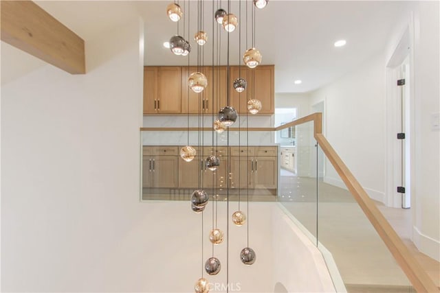 detailed view of recessed lighting