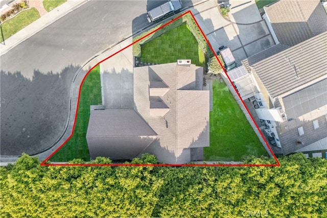 109 Loyola, Seal Beach, CA 90740 - aerial view of property and surrounding area featuring property boundaries highlighted