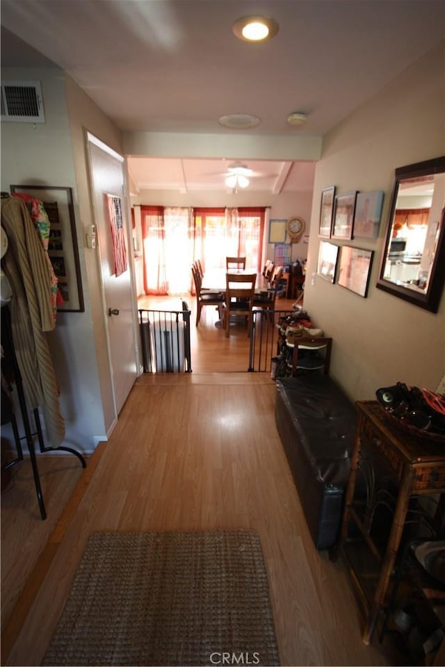 2026 Mirasol, North Tustin, CA 92705 - hall with wood finished floors, radiator, and recessed lighting