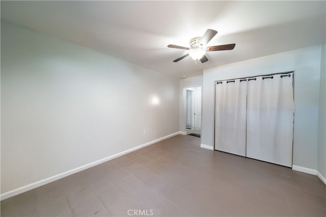 16395 Cuyama Way, Apple Valley, CA 92307 - unfurnished bedroom featuring baseboards and a ceiling fan
