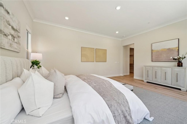 56 Chasma, Irvine, CA 92618 - bedroom with wood finished floors, ornamental molding, recessed lighting, and baseboards