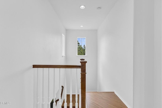 40197 Gallatin Ct, Temecula, CA 92591 - stairs featuring recessed lighting, wood finished floors, and baseboards