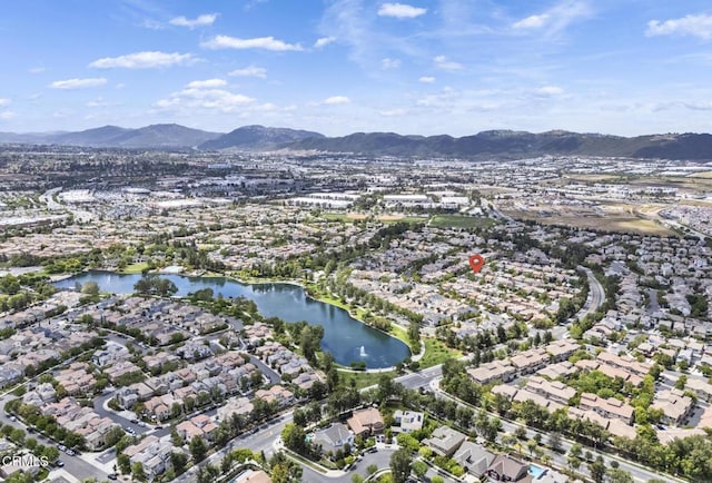 40197 Gallatin Ct, Temecula, CA 92591 - aerial overview of property's location featuring a water and mountain view and nearby suburban area