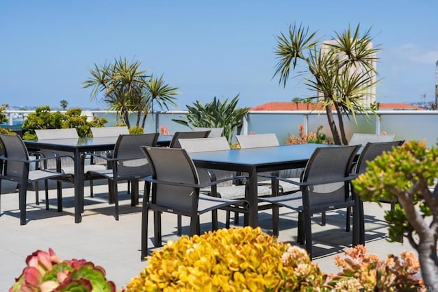 view of patio with outdoor dining area