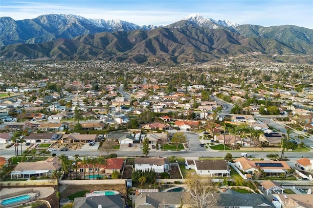 9213 Orange St, Rancho Cucamonga, CA 91701 - aerial perspective of suburban area featuring a mountainous background