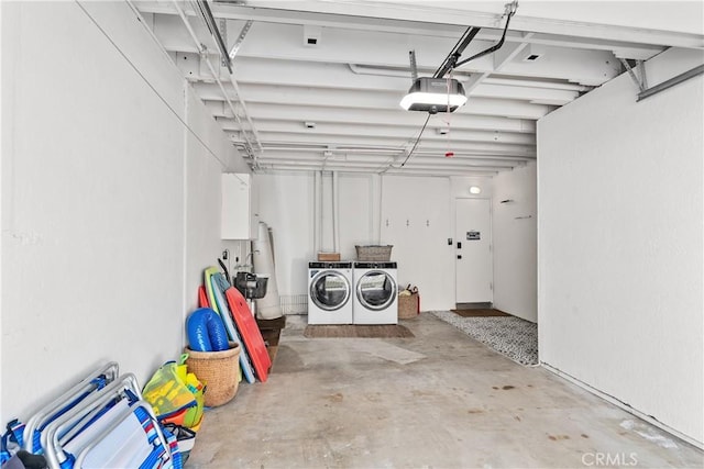 35581 Beach Rd, Dana Point, CA 92624 - garage with washer and clothes dryer and a garage door opener