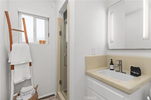 35581 Beach Rd, Dana Point, CA 92624 - full bathroom featuring a stall shower and vanity
