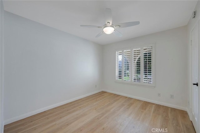 5110 Via Donaldo, Yorba Linda, CA 92886 - spare room with light wood-style flooring, baseboards, and a ceiling fan