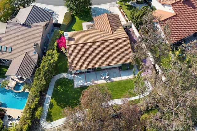 5110 Via Donaldo, Yorba Linda, CA 92886 - view from above of property featuring a pool area