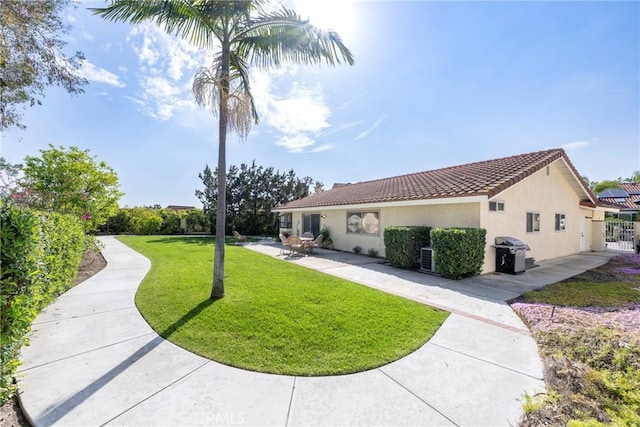 5110 Via Donaldo, Yorba Linda, CA 92886 - view of property exterior with stucco siding, a patio, and a tiled roof