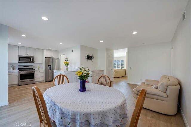 5110 Via Donaldo, Yorba Linda, CA 92886 - dining area featuring recessed lighting and light wood-style flooring