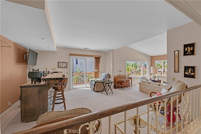 23316 Gray Fox Dr, Canyon Lake, CA 92587 - living area with light carpet and baseboards