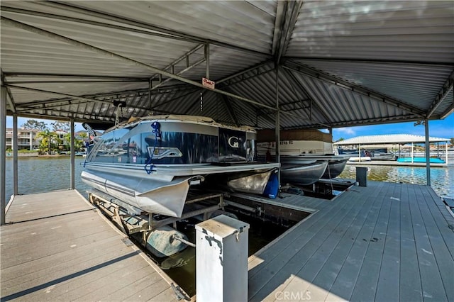 23316 Gray Fox Dr, Canyon Lake, CA 92587 - dock area featuring boat lift and a water view