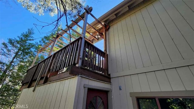view of home's exterior featuring stairs