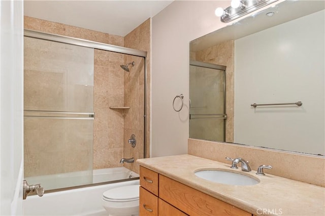 66 N Allen Ave Unit 3, Pasadena, CA 91106 - bathroom with toilet, bath / shower combo with glass door, and vanity