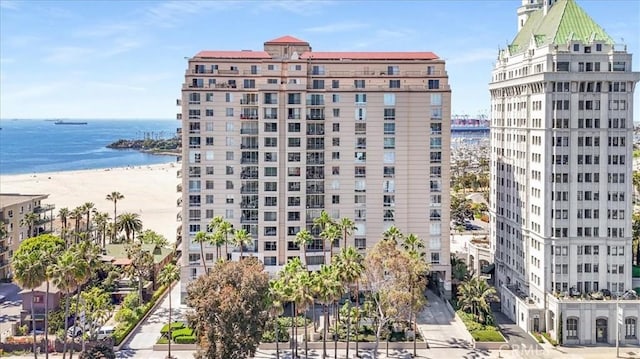 850 E Ocean Blvd Unit 602, Long Beach, CA 90802 - view of apartment building / complex featuring view of water and beach