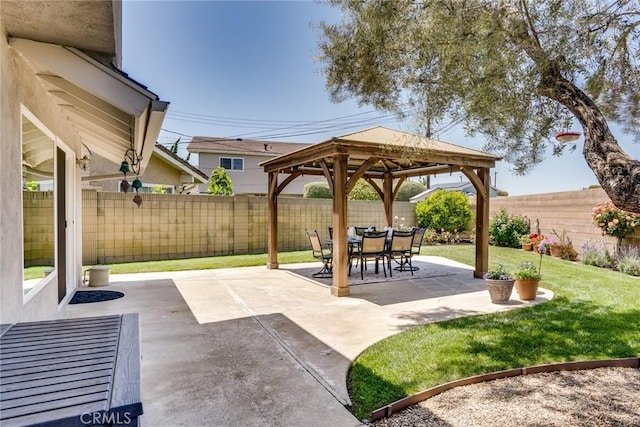 17301 Elsinore Cir, Huntington Beach, CA 92647 - view of patio / terrace featuring a gazebo