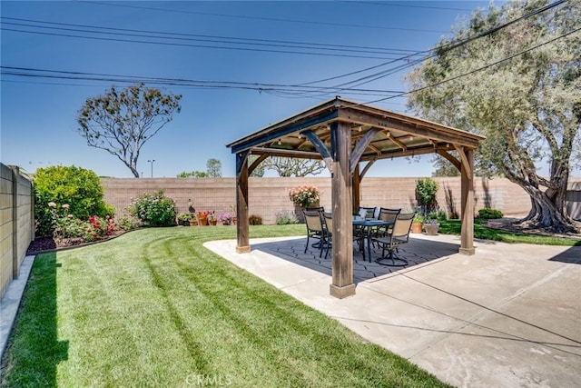 17301 Elsinore Cir, Huntington Beach, CA 92647 - view of yard featuring a gazebo and a patio area