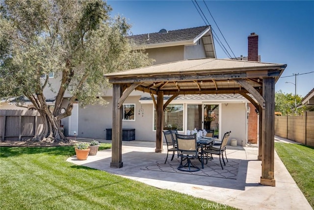 17301 Elsinore Cir, Huntington Beach, CA 92647 - view of patio featuring a gazebo