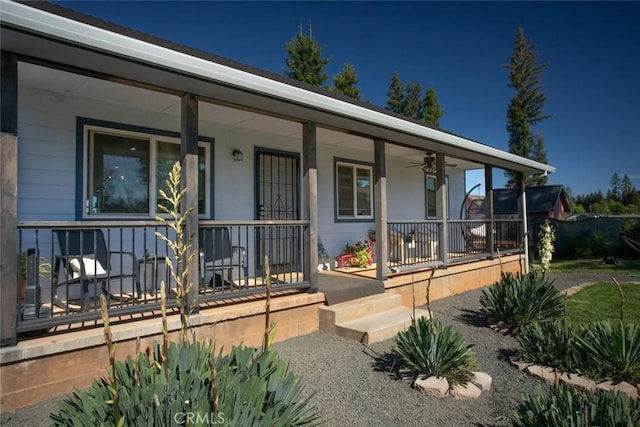 6151 N Libby Rd, Paradise, CA 95969 - doorway to property featuring a porch