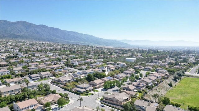aerial perspective of suburban area featuring mountains
