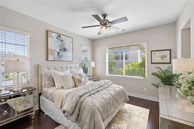 7051 Sitio Caliente, Carlsbad, CA 92009 - bedroom featuring dark wood-style flooring and ceiling fan