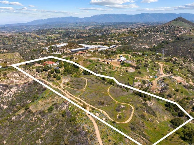 10845 Mystery Mountain Rd, Valley Center, CA 92082 - view of property location featuring property parcel outlined and a mountain backdrop