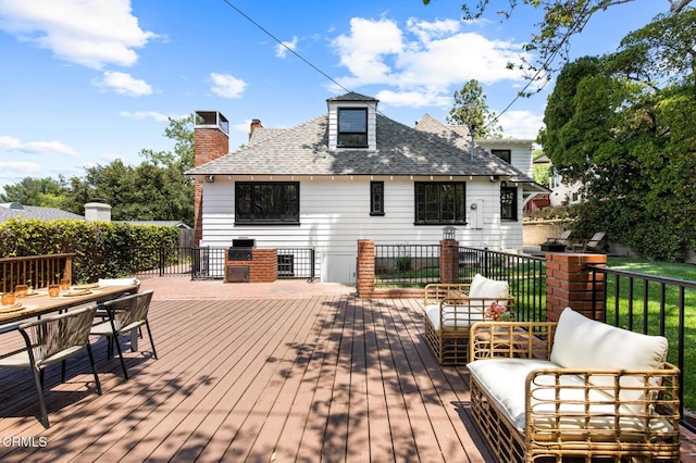 1858 Laurel Bay Dr, Pasadena, CA 91105 - wooden terrace with outdoor dining space
