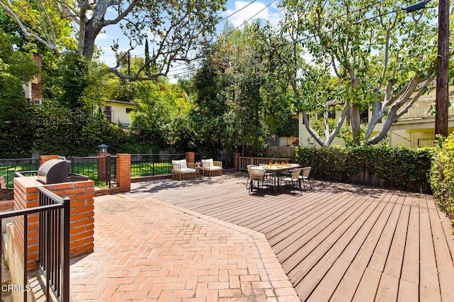 1858 Laurel Bay Dr, Pasadena, CA 91105 - wooden deck featuring outdoor dining space