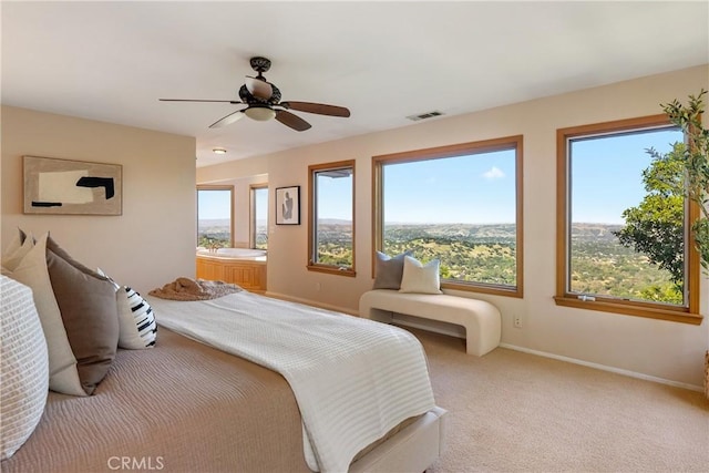 10885 San Marcos Rd, Atascadero, CA 93422 - carpeted bedroom featuring baseboards and a ceiling fan