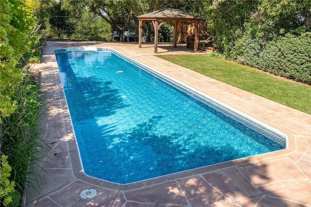 10885 San Marcos Rd, Atascadero, CA 93422 - outdoor pool with a gazebo and a patio