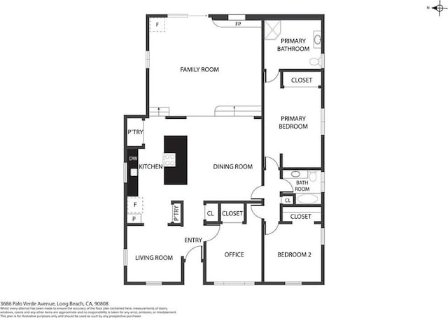 3686 Palo Verde Ave, Long Beach, CA 90808 - room layout