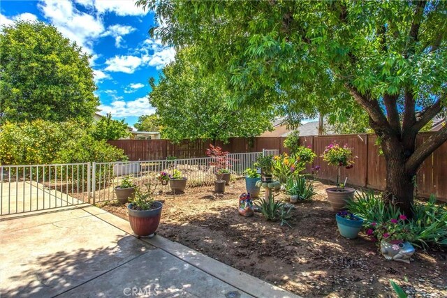 view of patio with a fenced backyard