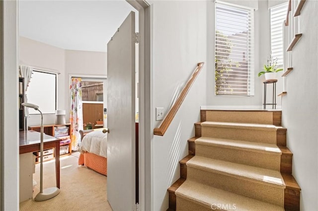 444 30th St, Manhattan Beach, CA 90266 - stairs with carpet