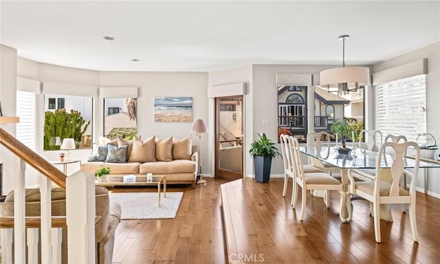 444 30th St, Manhattan Beach, CA 90266 - living room featuring wood-type flooring and baseboards