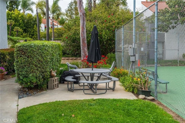 view of patio / terrace with fence