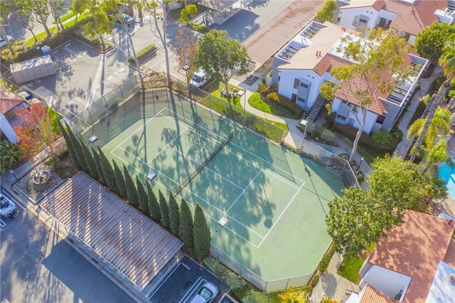 aerial view of residential area