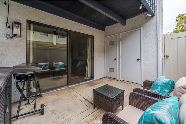 215 Wichita Ave Unit 106, Huntington Beach, CA 92648 - view of patio featuring a wooden deck
