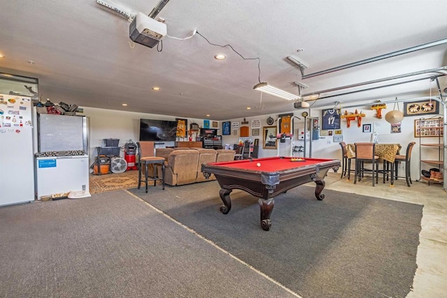 11374 Desert View Rd, Pinon Hills, CA 92372 - recreation room with a garage, recessed lighting, and pool table