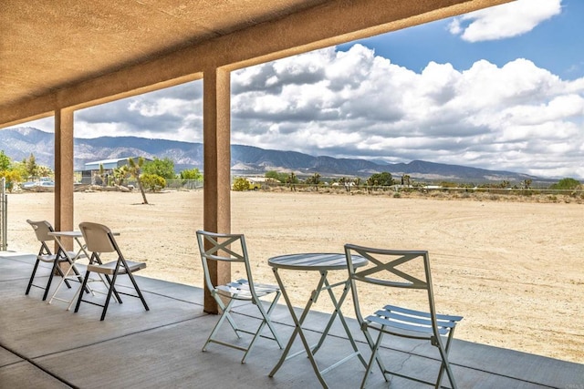 11374 Desert View Rd, Pinon Hills, CA 92372 - view of patio / terrace with a mountain view