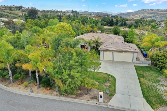 3522 Lancewood Way, Fallbrook, CA 92028 - aerial view of property and surrounding area with a mountainous background