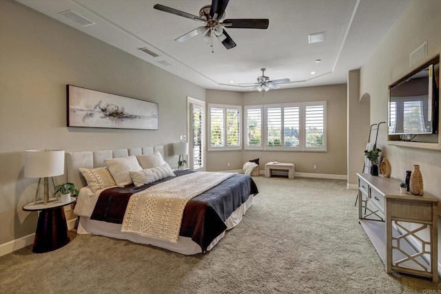 3522 Lancewood Way, Fallbrook, CA 92028 - carpeted bedroom featuring baseboards, ceiling fan, and recessed lighting
