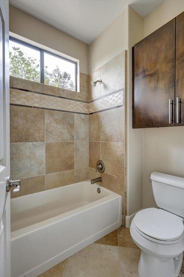 3522 Lancewood Way, Fallbrook, CA 92028 - bathroom with toilet, tub / shower combination, and tile patterned floors