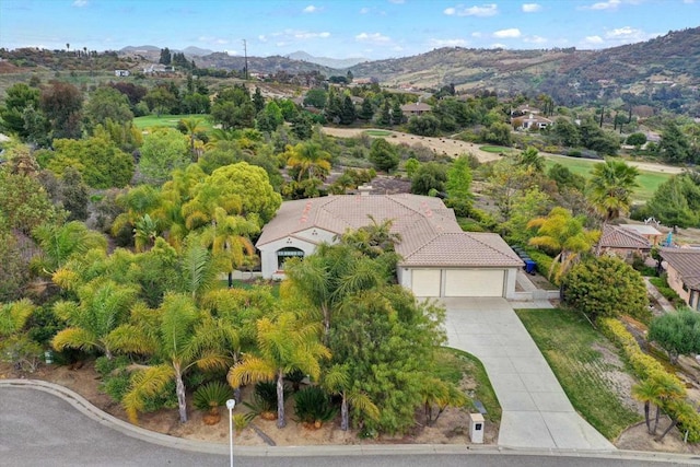 3522 Lancewood Way, Fallbrook, CA 92028 - aerial view of property and surrounding area with a mountainous background
