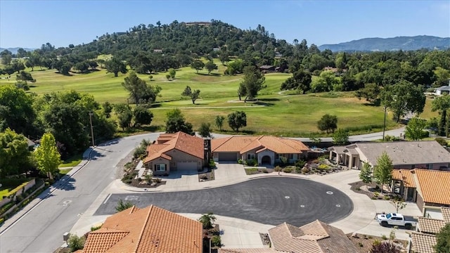 8670 Erika Ct, Atascadero, CA 93422 - aerial view of residential area with a golf course and a mountain backdrop
