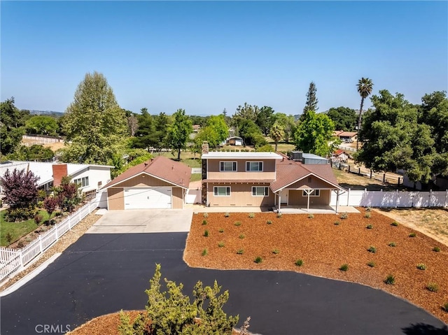 9019 San Gabriel Rd, Atascadero, CA 93422 - view of front of property featuring a detached garage and fence