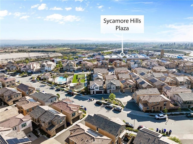 aerial view of residential area