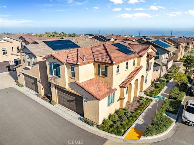 aerial view of residential area